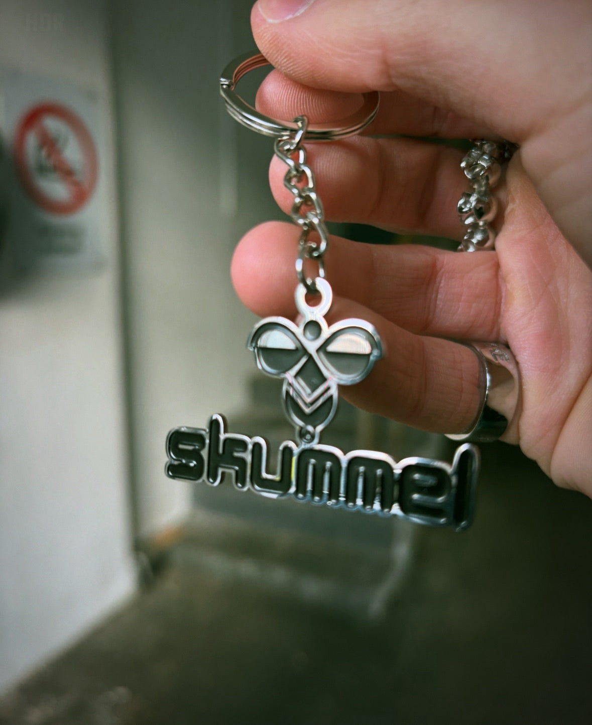 Skummel Sølv Keychain