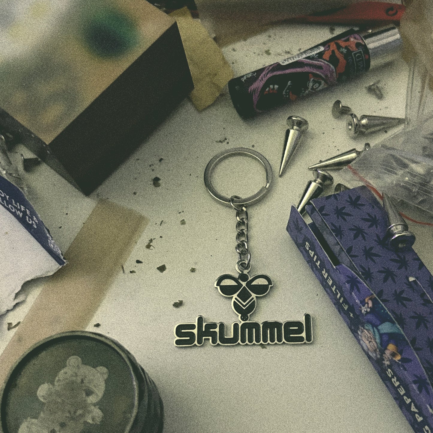 Skummel Sølv Keychain